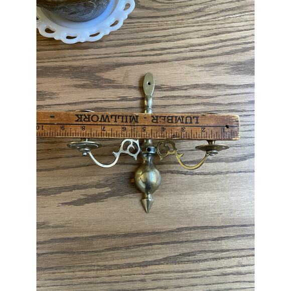Vintage Metal Candle Holder Wall Sconce Gold Metal Hanging Candle Holder - Picture 5 of 5